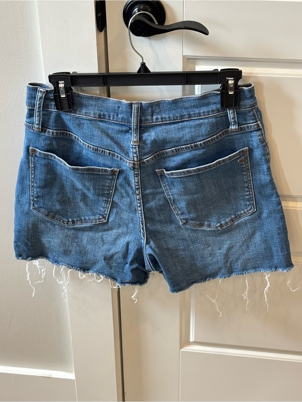 Madewell Button-Fly Distressed Denim Shorts - Blue - Picture 2 of 4